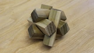 Making the 6pc notched burr puzzle Woodworking project [upl. by Lhary]