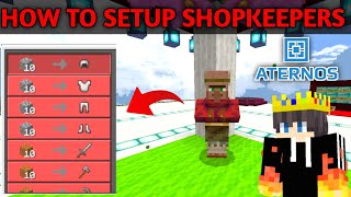 how to add shopkeeper in your minecraft aternos smp server  119 add shops in Minecraft smp [upl. by Alcinia]