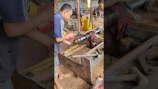 Lathe and repair Tilt Bracket Excavator and Bulldozer 5Ep FullLong Machinery [upl. by Airenahs298]