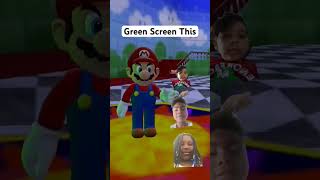 Mario but green screen funny 😁 [upl. by Rai]