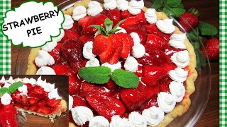 THE BEST STRAWBERRY PIE RECIPE  How To Make Homemade Strawberry Pie [upl. by Gnouhp324]