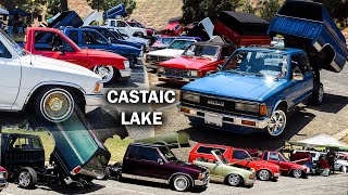 Dia De Los FLOJOS  Mini Trucks take over Castaic Lake ft Lowriders amp Custom Classics 42422 [upl. by Cohla35]