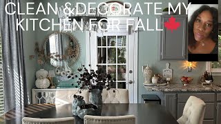 NEW 🍂VINTAGE GLAM COZY FALL CLEAN AND DECORATE WITH ME  KITCHEN  DINNING REFRESH🍁 [upl. by Moureaux]