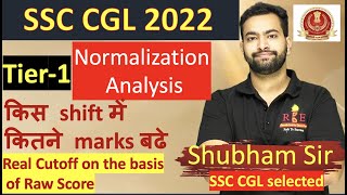 SSC CGL 2022 Tier1 Normalistion analysis Real Cutoff on the basis of raw score [upl. by Aliuqahs]