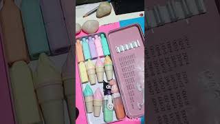 Filling my pencil box with cute stationary asmr ✨️ 💕 asmr asmrsound shortsviral shortsvideo yt [upl. by Einahets52]