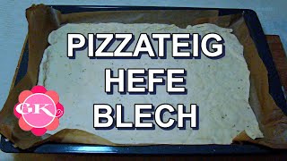 Pizzateig frische Hefe Blech Grundrezept Pizzateig frische Hefe [upl. by Kimberli991]