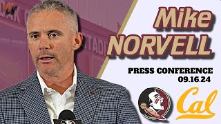 Mike Norvell Press Conference  Florida State sticking with DJ at QB  Cal Week  FSU Football FSU [upl. by Gigi]