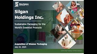 Silgan Holdings SLGN Q3 2024 Earnings Presentation [upl. by Renwick823]