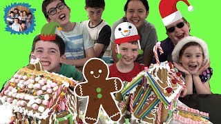 GINGERBREAD HOUSE DECORATING CHALLENGE WITH 7 KIDS [upl. by Vedis]