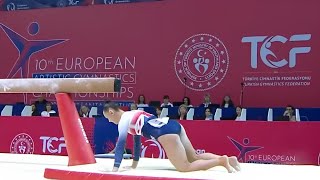 Gymnastics Fall Moments ✨ 2023 European Championships AA amp EF [upl. by Ricky]