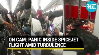 Video SpiceJet flight faces severe turbulence during descent several injured probe on [upl. by Iden]