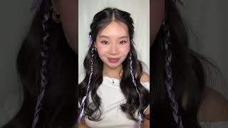 Adding ribbons to any look hairtok hairstyle hair [upl. by Shandie]