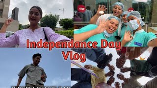 Celebrating Independence day at hospital vlog  Enjoying at terrace  Dance  Masti  ITS DEEPALI [upl. by Fonseca]