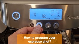 Breville Barista Pro How to program your double shot espresso [upl. by Dailey]