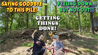 GOTTA KEEP ON PUSHIN  work couple builds tiny house homesteading offgrid rv life rv living [upl. by Esahc]