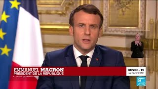 REPLAY  Coronavirus  Allocution dEmmanuel Macron à propos du Covid19 en France [upl. by Enidualc]