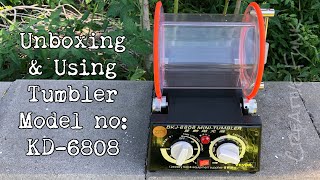 Unboxing and using rotary tumbler KD6808 [upl. by Negris]