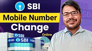 SBI me mobile number change kaise kare   how to change mobile number in sbi bank  number update [upl. by Laius]