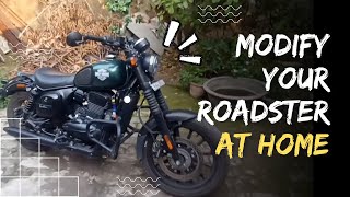 Modify bike at home  Modify Yezdi Roadster at home [upl. by Gregory]