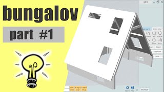 Bungalov Ev Tasarımı  Üçgen Ev Çizimi  Moi3D ile Bungalov Ev Yapımı  Part1 [upl. by Annah]