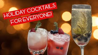 HOLIDAY COCKTAILS FOR EVERYONE Alcoholic and non alcoholic Christmas Cocktails [upl. by Anavi]