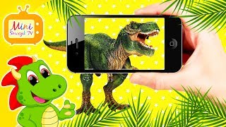 SUPER DINOZAURY 3D AR Augmented Reality Gra Aplikacja Zabawa z Dziećmi Filmik Dla Dzieci HD [upl. by Niryt]