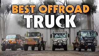 Truck 4x4 Battle UNIMOG vs IVECO vs HINO vs ISUZU [upl. by Ninehc]