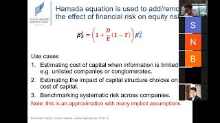 BusFin Lecture 92 ข้อควรระวังในการประเมินต้นทุนเงินทุน cost of capital [upl. by Noirod]