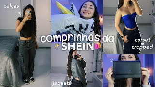 Comprinhas da shein🛍️ calças cropped jaqueta [upl. by Shear]