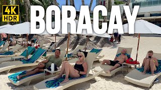 Boracay Island Philippines 2024 • White Beach Morning Walking Tour • 4K HDR [upl. by Killie]