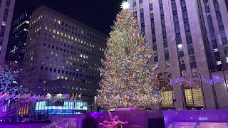 New York City Live Walk  Rockefeller Center Christmas Tree After Lighting December 3 2020 [upl. by Childs]