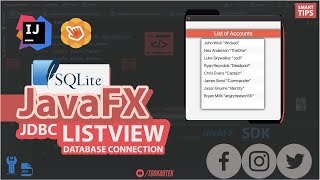 JavaFX Tutorial  Add ListView items from SQLITE Database Table [upl. by Seeto]