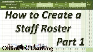 Roster  How to Create a Roster Template Part 1  Roster tutorial [upl. by Seward743]