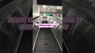 Terminal 2 underground metro biggest escalator lift trending viralvideo mumbai metro bollywood [upl. by Arac769]