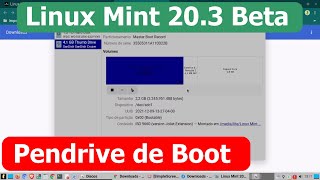 Linux Mint Cinnamon 203 Beta Baixando a ISO e criando pendrive de boot pelo Gnome Disks Linux Lite [upl. by Primrosa363]