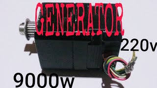 How to make a powerful Generator use two capacitor into 220v 9000w [upl. by Anglim217]