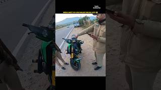 Road 🛣️ Rage With Police 👮 Police Pakad Liya 😟 bike rider police shorts ytshorts motovlog fun [upl. by Neelyad]