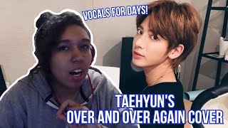 VOCALS  Taehyuns Over and Over Again Cover Reaction [upl. by Leroj]