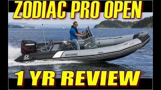 Zodiac Pro Open RIB Review 1 Year of Use [upl. by Attenaj]