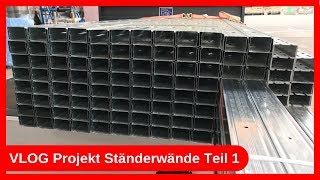 VLOG Projekt Metall  Ständerwände W112 Teil 1  Trockenbau  Dachausbau DIY [upl. by Adikam]