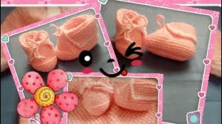 Tuto chaussons de bébé au tricot 36 mois partie 12 [upl. by Chaves]