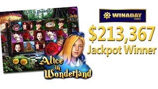 WinADay Casinos 216K Jackpot Winner on Alice in Wonderland Slot Game Takes Australian Vacation [upl. by Ahsinehs]