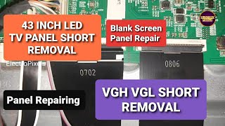 Led Tv vghvgl Short RemovalIFFALCON 43 inchNo DisplayBlank ScreenLow VGHPanel short Removal4K [upl. by Geffner]