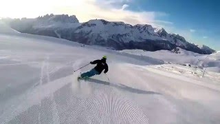 SKI CARVING CARVING SKIING  HEAD SKI  PASSO SAN PELLEGRINO  DOLOMITI SUPERSKI [upl. by Ainel]