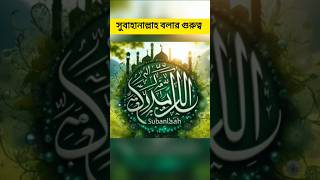 সুবাহানাল্লাহ বলার ফজিলত সমূহ।।islamicshorts subahnallah allahuakbar islamic shorts shortsfeed [upl. by Vidovik883]