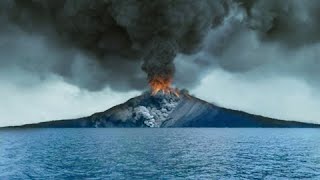 The monster has awakened Volcano Anak Krakatoa erupted in Indonesia [upl. by Enialedam459]