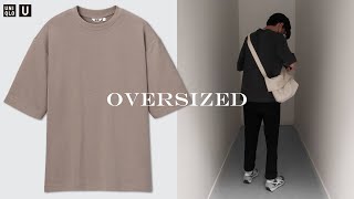 Uniqlo U AIRism Oversized TShirt Kaos Oversized Paling NYAMAN [upl. by Valry]