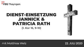 DienstEinsetzung von Jannick amp Patricia Rath  Matthias Welz  FEG Thayngen Predigt [upl. by Enautna]