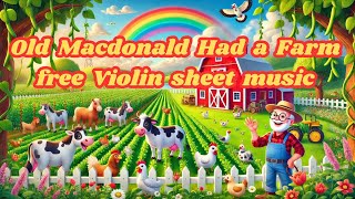 old macdonald had a farm free violin sheet music [upl. by Bliss]