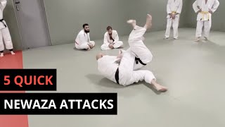 5 Quick Newaza Attacks for JudoBJJ [upl. by Neenaj164]